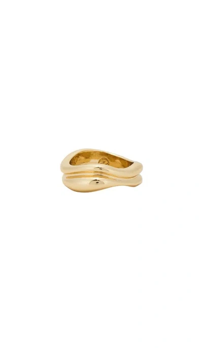 Ettika Melted Wave Ring In Gold