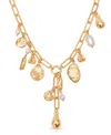 Ettika Melting Metal Charm Lariat Necklaces In Gold