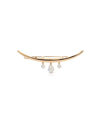 Ettika Mermaid Cultivated Pearl Barrette In Burgundy