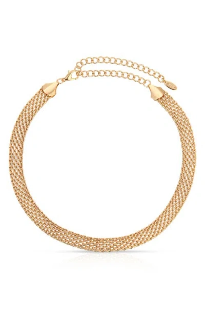 Ettika Mesh Link Necklace In Gold