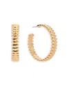 Ettika Metal Moderna Large Half Hoop Earrings