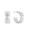 Ettika Metal Moderna Small Half Hoop Earrings