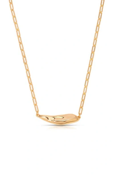 Ettika Metallic Flow Pendant Necklace In Gold