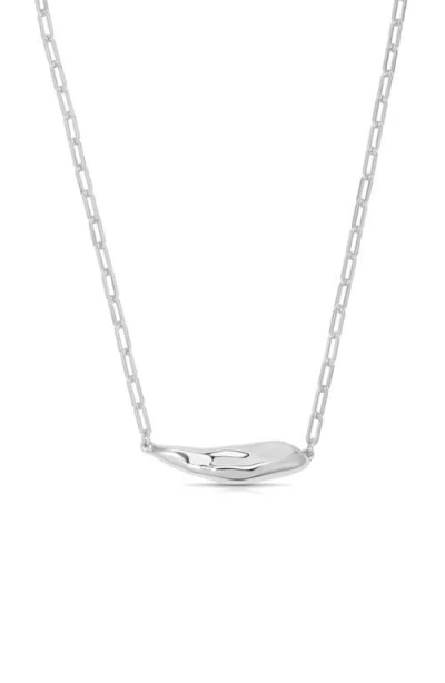 Ettika Metallic Flow Pendant Necklace In Silver