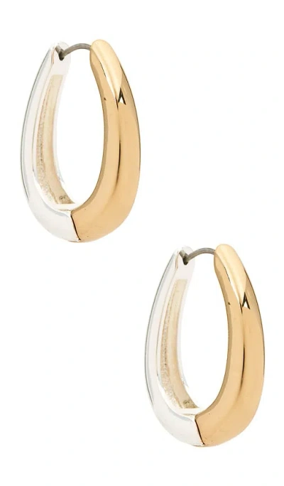 Ettika Metallic Mix Medium Hoop Earrings In Multi
