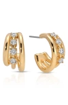 Ettika Mini Gleam Cubic Zirconia Hoop Earrings