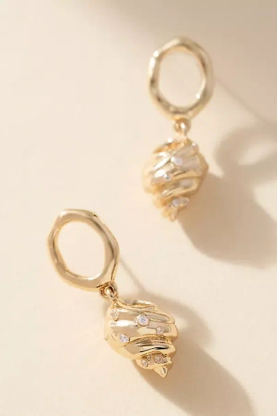 Ettika Mini Seashell Drop Earrings In Gold