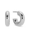 Ettika Mini Thick Classic Hoops In Silver