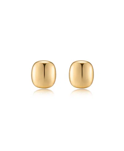 Ettika Minimal Curved Square Stud Earrings In Gold