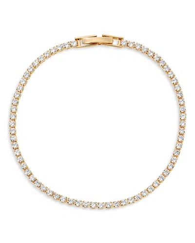 ETTIKA MINIMALIST CRYSTAL TENNIS BRACELET IN 18K GOLD PLATED
