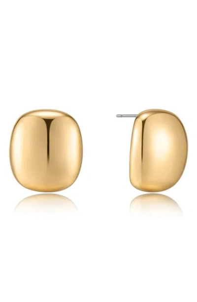 Ettika Minimalist Curved Square Drop Earrings In Gold