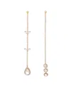 Ettika Mix It Up Crystal 18k Gold Plated Asymmetrical Earrings In Gold