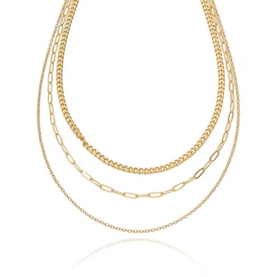 Ettika Mixed Chain Layered Necklace In Gold