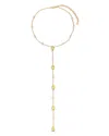 Ettika Marquise Crystal Lariat Necklace In Gold/green