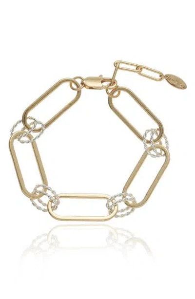 Ettika Mixed Link Chain Bracelet In Gold