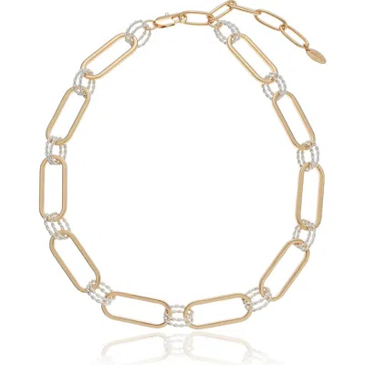 Ettika Mixed Link Chain Necklace In Metallic