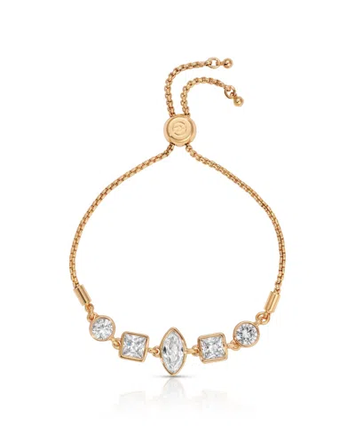 Ettika Mixed Shape Adjustable Chain Bracelet In Gold