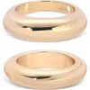 Ettika Modern Dome Set Of Two Rings In Gold