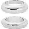 Ettika Modern Dome Set Of Two Rings In Silver
