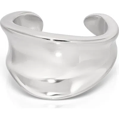 Ettika Modern Ear Cuff In Silver