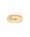 Ettika Modern Flow Statement Ring In Gold