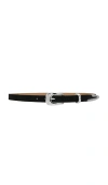 Ettika Modern Saddle Belt In Black