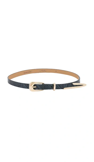 Ettika Liquid Metal Western Buckle Belt In Blue