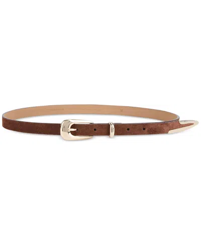 Ettika Modern Saddle Leather Belt In Brown
