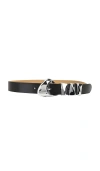 Ettika Modern Western Leather Belt In Black