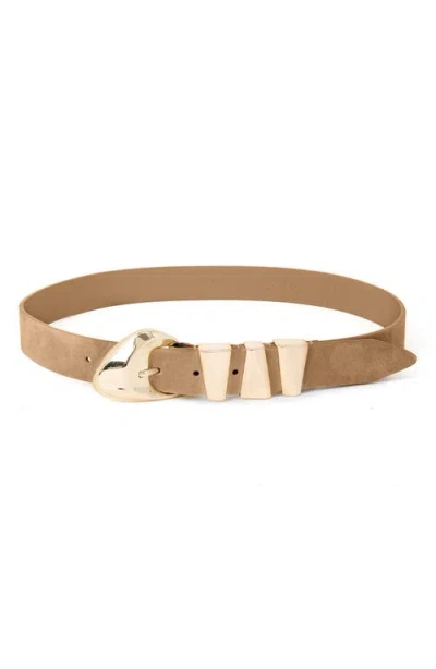 Ettika Modern Western Leather Belt In Brown