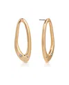 Ettika Molten 18k Gold Plated Crystal Dotted Oval Earrings In Gold