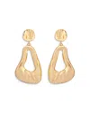 Ettika Molten 18k Yellow Gold Plated Drop Earrings, 1.9l In Gold