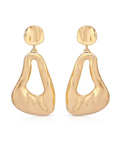 Ettika Molten Drop Earrings In Gold