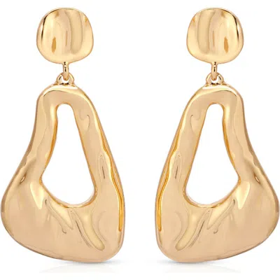 Ettika Molten Drop Earrings In Gold