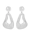 Ettika Molten Drop Earrings In Silver