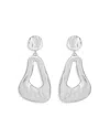 Ettika Molten Drop Earrings In Silver