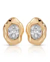 Ettika Molten Glow Crystal Stud Earrings In Gold