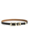 Ettika Molten Leather Belt In Black