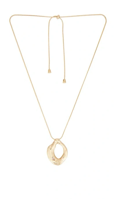 Ettika Molten Marquise Pendant Necklace In Gold