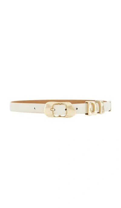 Ettika Molten Metal Belt In White