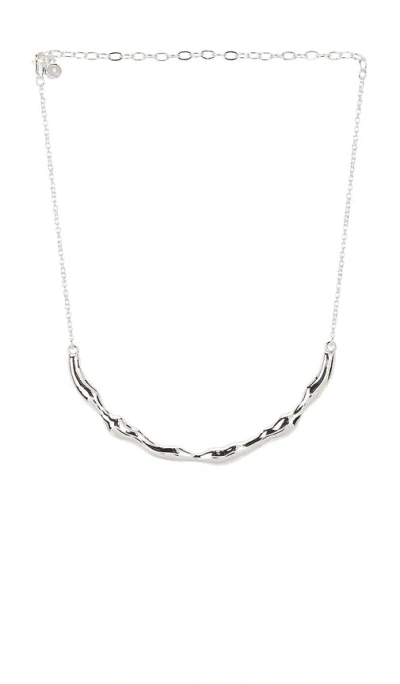 Ettika Molten Metal Necklace In Silver