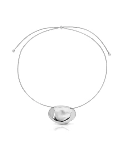 Ettika Molten Metal Pendant Necklaces In Silver