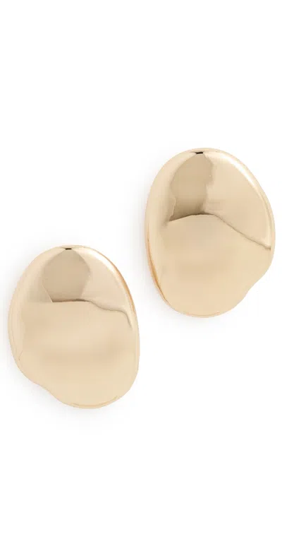 Ettika Molten Metal Statement Earrings Gold