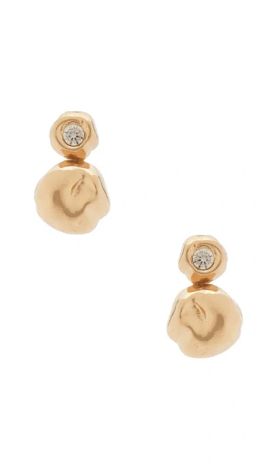 Ettika Molten Mini Stud Earrings In Gold
