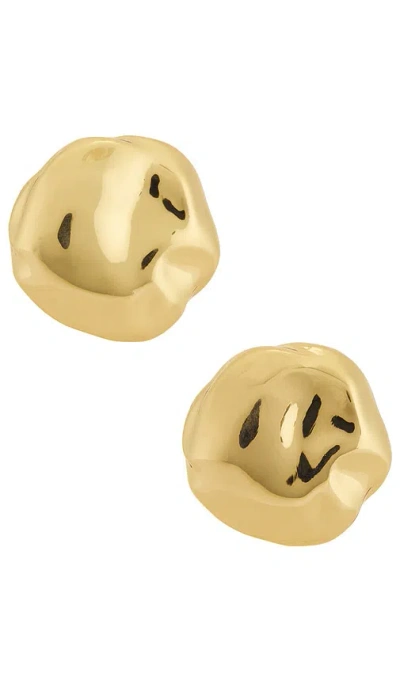 Ettika Molten Spheres Large Stud Earrings In Gold
