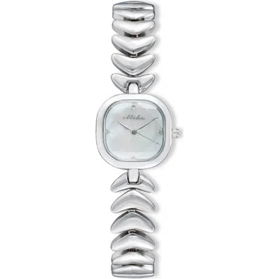 Ettika Mother-of-pearl Square Bracelet Watch In Metallic