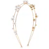 Ettika Multi Faux Pearl Headband In Gold