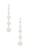 Ettika Ohrringe Multi Freshwater Pearl Linear In Ivory