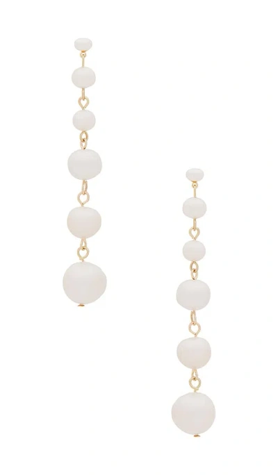 Ettika Ohrringe Multi Freshwater Pearl Linear In Ivory