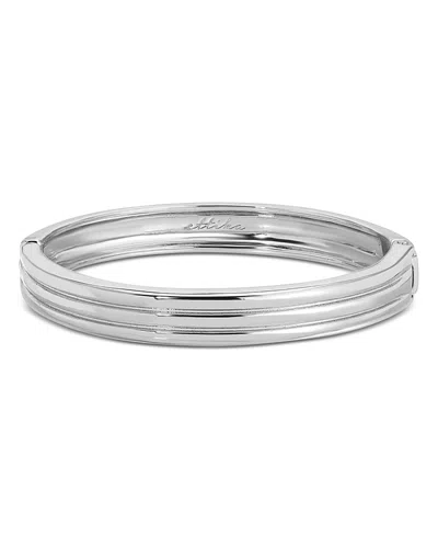 Ettika Multirow Stacking Bangle Bracelet In Silver